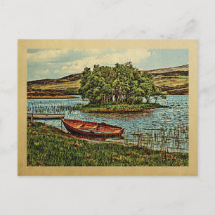 Wooden Rowboot Vintage Travel Briefkaart