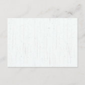 Wooden roze eucalyptus Floral Weddenschap Informatiekaartje (Achterkant)