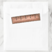 Wooden Ruler Measuring Stick School Wiskunde Teach Rechthoekige Sticker (Tas)