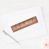 Wooden Ruler Measuring Stick School Wiskunde Teach Rechthoekige Sticker (Envelop)