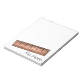 Wooden Ruler Personalized School Teacher Notitiebl Notitieblok (Linkerzijde)