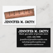 Wooden Ruler Wiskunde leraar wiskunde Visitekaartje (Voorkant / Achterkant)