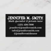 Wooden Ruler Wiskunde leraar wiskunde Visitekaartje (Achterkant)