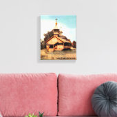 Wooden Russische kerk Canvas Afdruk (Insitu (Woonkamer))