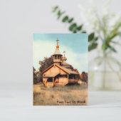 Wooden Russische kerk Feestdagenkaart (Staand voorkant)