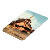 Wooden Russische kerk Magneet (Linkerzijde)