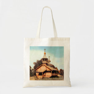 Wooden Russische kerk Tote Bag