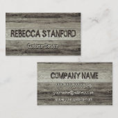 Wooden Rustic Background Visitekaartje (Voorkant / Achterkant)
