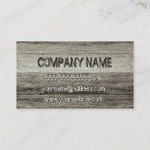 Wooden Rustic Background Visitekaartje (Achterkant)