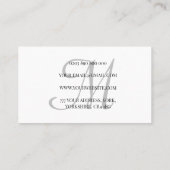 Wooden Rustic Barn Brown Monogram Script Visitekaartje (Achterkant)