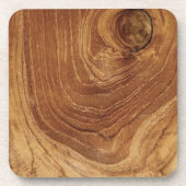 Wooden Rustic Teak Wood Textuur Hout Grain Foto Bier Onderzetter (Voorkant)