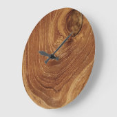 Wooden Rustic Teak Wood Textuur Hout Grain Foto Grote Klok (Hoek)