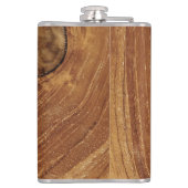 Wooden Rustic Teak Wood Textuur Hout Grain Foto Heupfles (Achterkant)