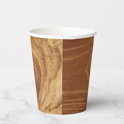 Wooden Rustic Teak Wood Textuur Hout Grain Foto Papieren Bekers (Rechts)
