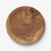 Wooden Rustic Teak Wood Textuur Hout Grain Foto Papieren Bordje (Voorkant)