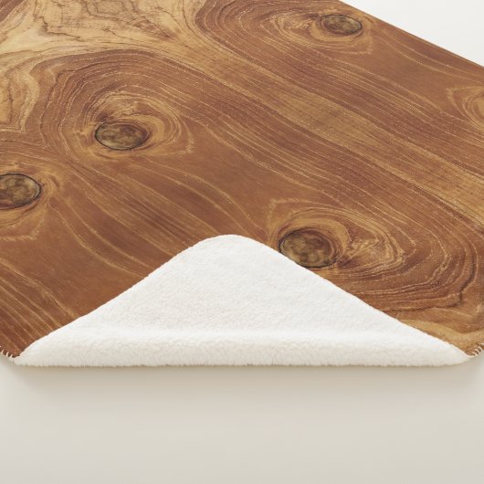 Wooden Rustic Teak Wood Textuur Hout Grain Foto Sherpa Deken (3/4)