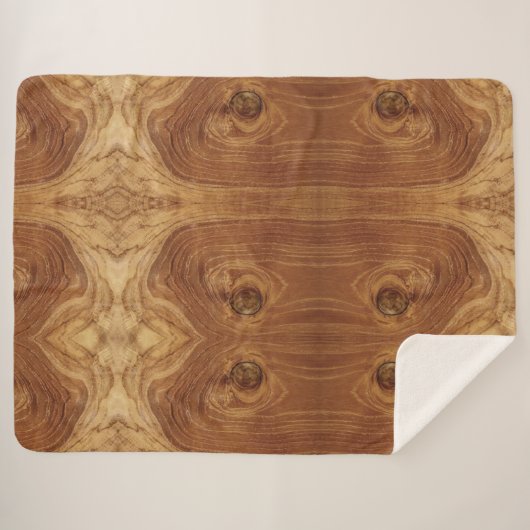 Wooden Rustic Teak Wood Textuur Hout Grain Foto Sherpa Deken (Voorkant (horizontaal))