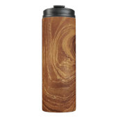 Wooden Rustic Teak Wood Textuur Hout Grain Foto Thermosbeker (Voorkant)