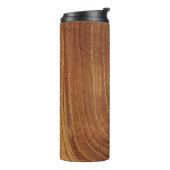 Wooden Rustic Teak Wood Textuur Hout Grain Foto Thermosbeker (Gedraaid links)