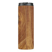 Wooden Rustic Teak Wood Textuur Hout Grain Foto Thermosbeker (Achterkant)