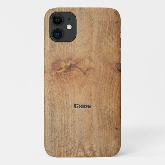 "Wooden" S5-Hoesje met jouw naam Case-Mate iPhone Case (Achterkant)