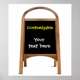 Wooden Sandwich Board Poster