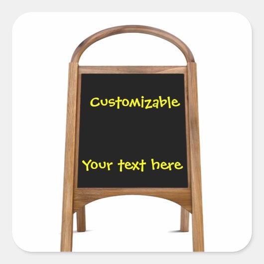 Wooden Sandwich Board Vierkante Sticker (Voorkant)