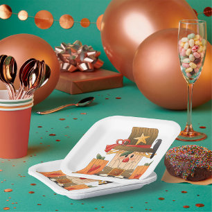 Wooden Scarecrow Papieren Bordje