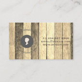 Wooden Sepia Rustic  Hair Styling Logo Visitekaartje (Achterkant)