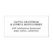 Wooden Simple Elegant Couple Return Address Rubberstempel (Afrduk)