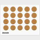 Wooden Sjabloon Ronde stickers (Vel)
