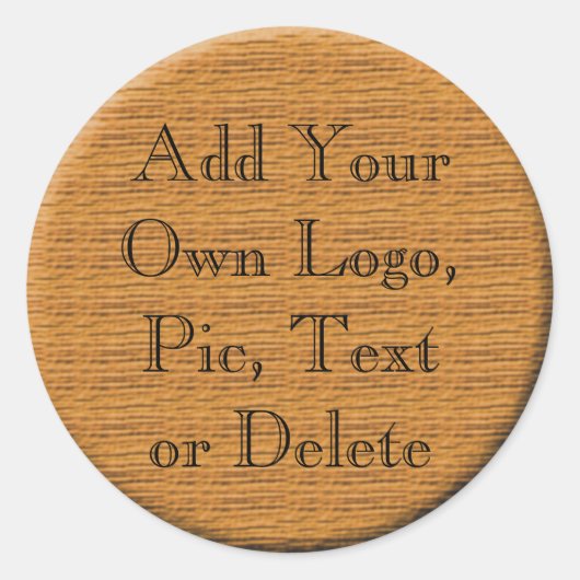 Wooden Sjabloon Ronde stickers (Voorkant)