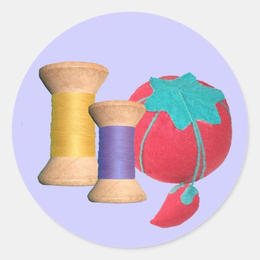 Wooden Spoolreeks Ronde Sticker (Voorkant)