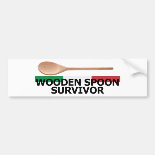 Wooden Spoon Survivor Bumpersticker (Voorkant)