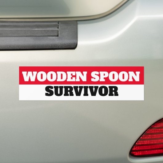 WOODEN SPOON SURVIVOR BUMPERSTICKER (Op auto)