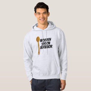 Wooden Spoon Survivor Funny Nostalgia Hoodie