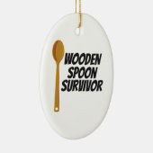 Wooden Spoon Survivor Funny Nostalgia Keramisch Ornament (Rechts)