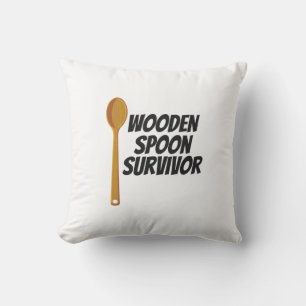 Wooden Spoon Survivor Funny Nostalgia Kussen