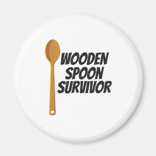 Wooden Spoon Survivor Funny Nostalgia Magneet