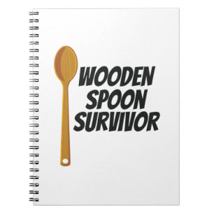 Wooden Spoon Survivor Funny Nostalgia Notitieboek
