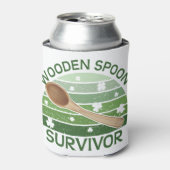 Wooden Spoon Survivor Funny St Paddys day Design Blikjeskoeler (Blikje Voorkant)