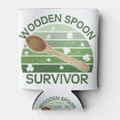 Wooden Spoon Survivor Funny St Paddys day Design Blikjeskoeler (Voorkant)