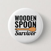 Wooden Spoon Survivor Ronde Button 5,7 Cm (Voorkant)