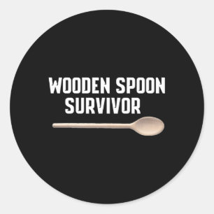 Wooden Spoon Survivor Ronde Sticker