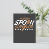 Wooden Spoon Survivor sarcasme grapje sarcastisch Briefkaart (Staand voorkant)