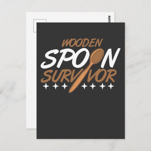 Wooden Spoon Survivor sarcasme grapje sarcastisch Briefkaart (Voorkant / Achterkant)