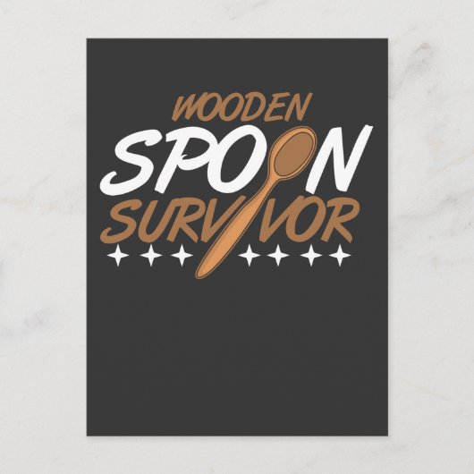 Wooden Spoon Survivor sarcasme grapje sarcastisch Briefkaart (Voorkant)