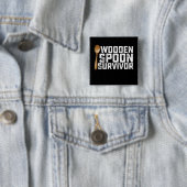 Wooden Spoon Survivor Vierkante Button 5,1 Cm (In situ)