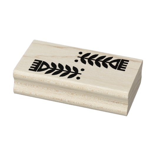 Wooden Stamp - Scandinavische Folk Art Flowers Rubberstempel (Stempel)