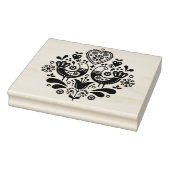 Wooden Stamp - Scandinavische Folk Art Pattern Bir Rubberstempel (Stempel)